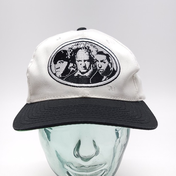 Vintage The Three Stooges Snapback Baseball Hat Cap 1993 White Annco - Picture 2 of 10